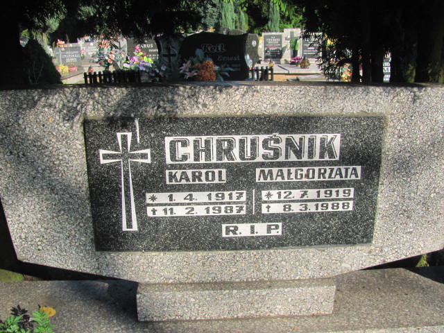 Karol Chruśnik 1917 Kędzierzyn - Koźle - Grobonet - Wyszukiwarka osób pochowanych