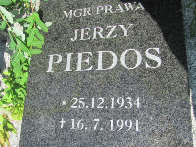 Jerzy Piedos 1934 Kędzierzyn - Koźle - Grobonet - Wyszukiwarka osób pochowanych