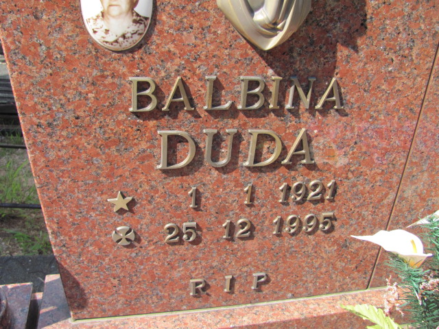 Balbina Duda 1921 Kędzierzyn - Koźle - Grobonet - Wyszukiwarka osób pochowanych