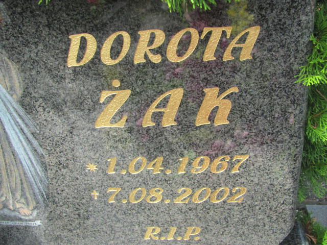 Dorota Żak 1967 Kędzierzyn - Koźle - Grobonet - Wyszukiwarka osób pochowanych