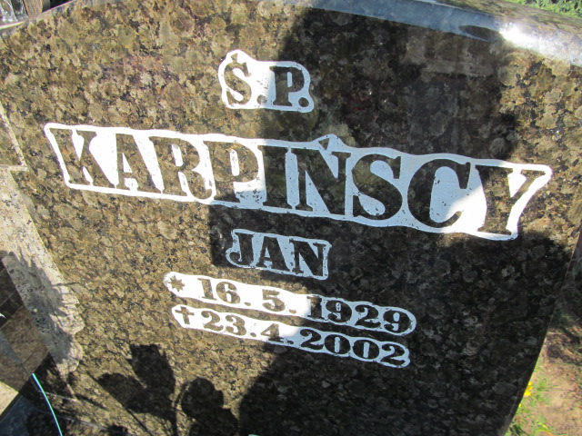 Jan Karpiński 1929 Kędzierzyn - Koźle - Grobonet - Wyszukiwarka osób pochowanych