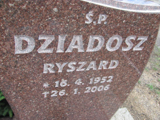Ryszard Dziadosz 1952 Kędzierzyn - Koźle - Grobonet - Wyszukiwarka osób pochowanych