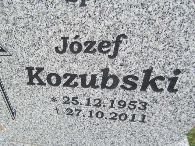 Józef Kozubski 1953 Kędzierzyn - Koźle - Grobonet - Wyszukiwarka osób pochowanych