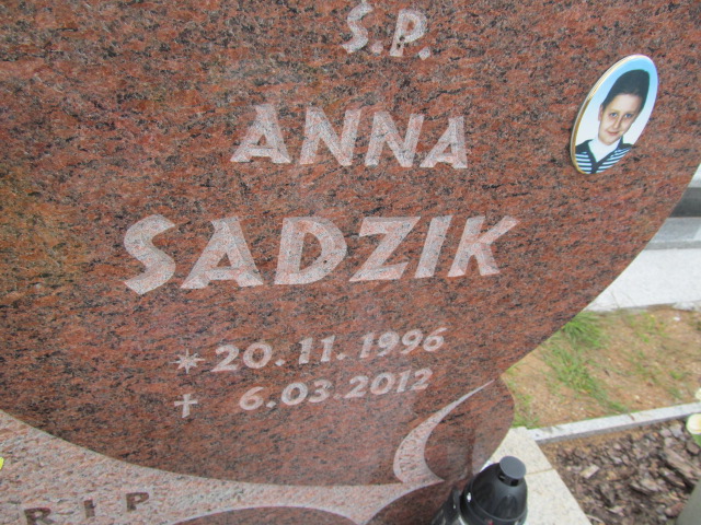 Anna Sadzik 1996 Kędzierzyn - Koźle - Grobonet - Wyszukiwarka osób pochowanych