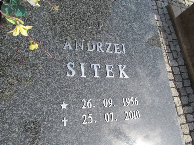 Andrzej Sitek 1956 Kędzierzyn - Koźle - Grobonet - Wyszukiwarka osób pochowanych