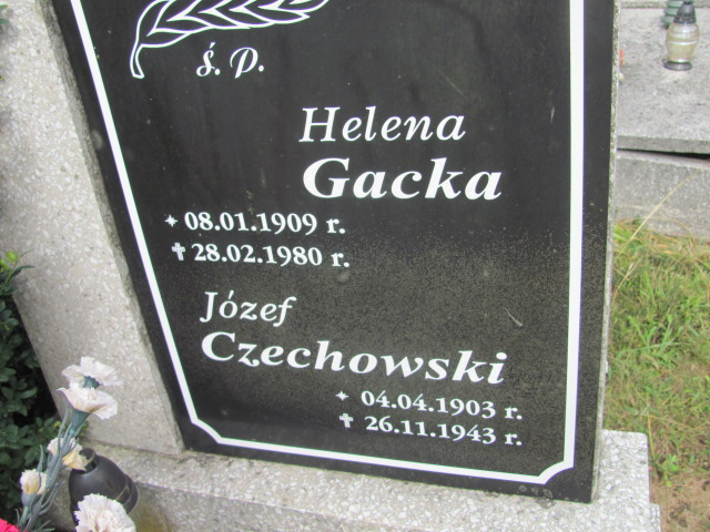 Józef Czechowski 1903 Kędzierzyn - Koźle - Grobonet - Wyszukiwarka osób pochowanych
