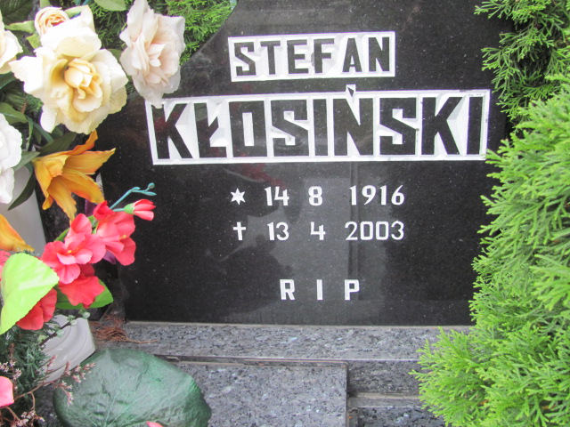 Stefan Kłosiński 1916 Kędzierzyn - Koźle - Grobonet - Wyszukiwarka osób pochowanych