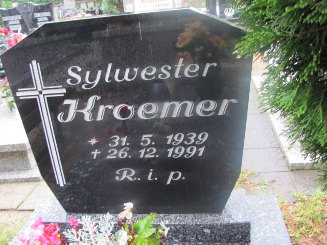 Sylwester Kroemer 1939 Kędzierzyn - Koźle - Grobonet - Wyszukiwarka osób pochowanych