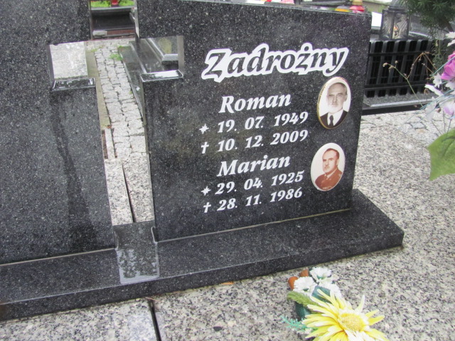 Roman Zadrożny 1949 Kędzierzyn - Koźle - Grobonet - Wyszukiwarka osób pochowanych