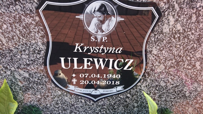 Krystyna Ulewicz 1940 Kędzierzyn - Koźle - Grobonet - Wyszukiwarka osób pochowanych